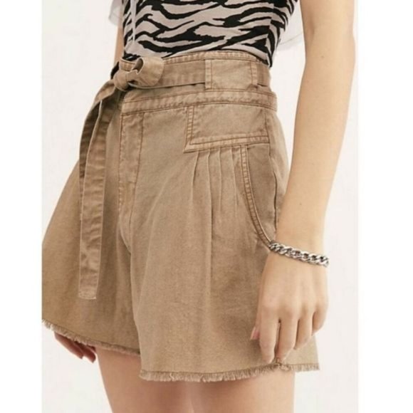 Free People Pants - Free People Shorts Sz 4 Taupe Penny